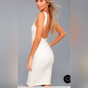 Lulus Like a Lady White Backless Midi Dress
